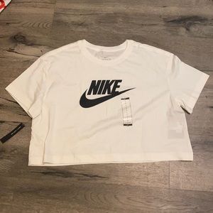 Large Nike cute white crop top